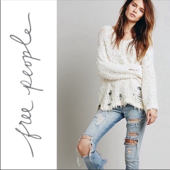 Free People distressed sweater - Picture 8 of 8